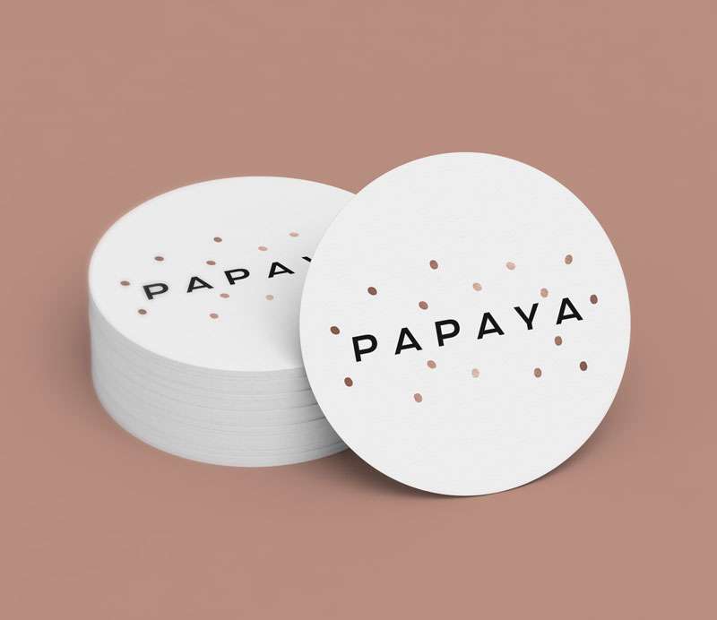 cartão de visita papaya leiria editorial webdesign comunicação estratégica publicidade