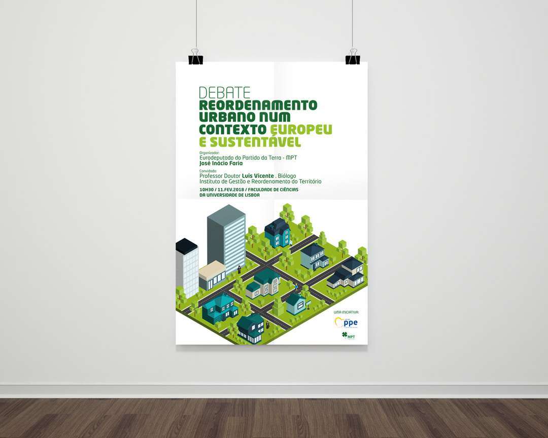 cartaz evento eurodeputado design grafico leiria