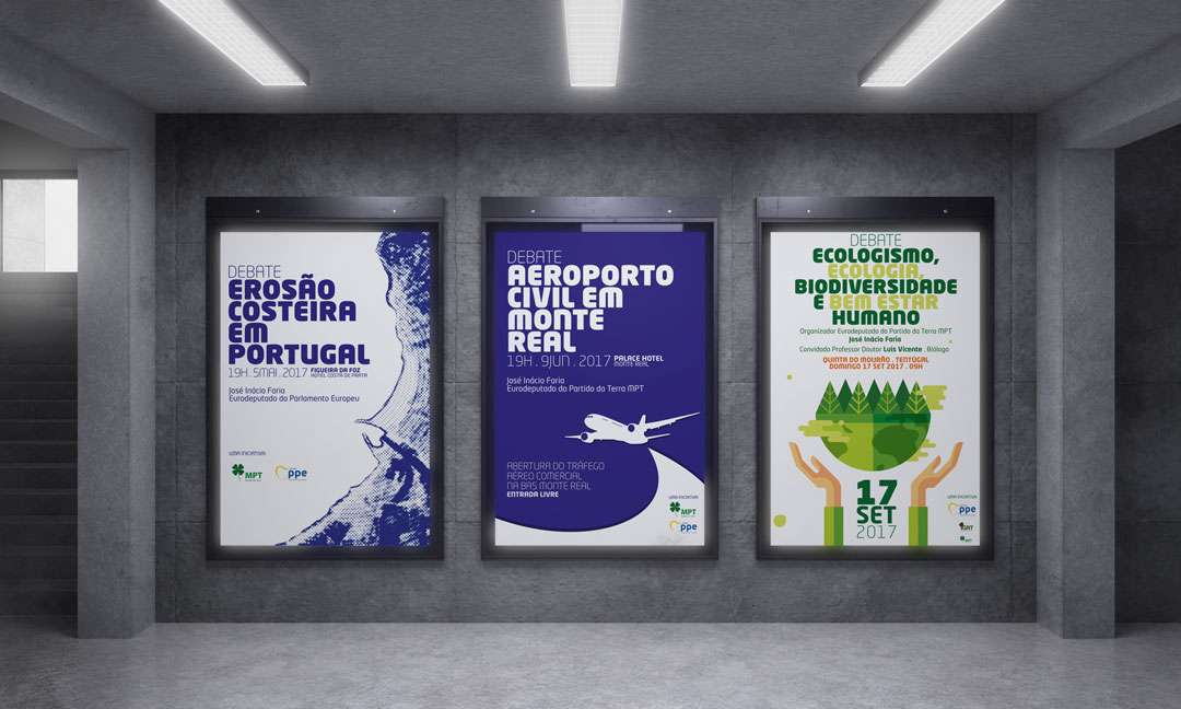 cartazes evento eurodeputado design grafico leiria